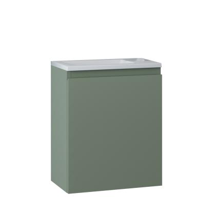 Nortiq Pisa One-Box badmøbel med vask og spejl, støvet grøn, 40,2 cm