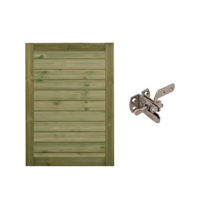 Frøslev FT systemhegn låge til 150 cm hegn, klink, 90 x 136 cm, profil 2902, klasse A/B, færdigsamlet, grøn trykimprægneret fyr