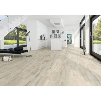 Moland Molaloc Unique Parquet Classic parketgulv, ask, hvid matlak