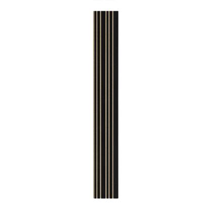 I-Wood Basic Mixed akustikpanel, sortmalet, brun filt og sort kerne, egefiner, 17 x 300 mm 