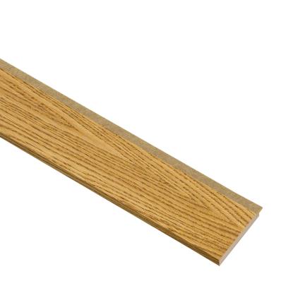 I-Wood afslutningsliste til 3-lamel akustikpanel, brun olieret, brun filt og lys kerne, egefiner, 16 x 92 mm