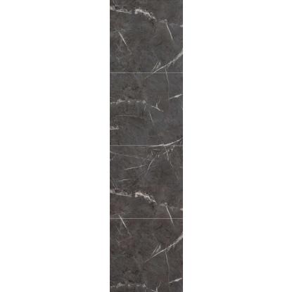 Fibo Stone vådrumspanel med 60 x 60 cm fliselook, 10 x 600 x 2400 mm, black marble silk