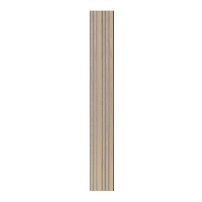 I-Wood Medio+ Mixed akustikpanel, ubehandlet natur, grå filt og sort kerne, egefiner, 17 x 300 mm