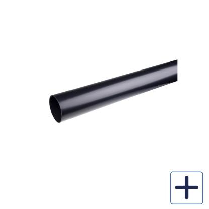 Plastmo nedløbsrør, PVC, Ø75 mm, sort