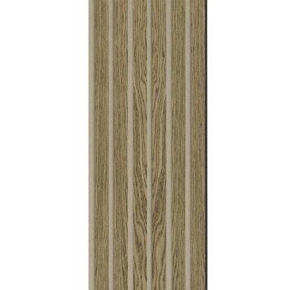 I-Wood Basic Original akustikpanel, mørkebrun olieret, beige filt og sort kerne, egefiner, 17 x 300 mm 