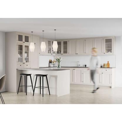Fibo Kitchen Board vægplade med 4 x 20 cm fliselook,  10 x 600 x 580 mm, white silk  - 2 stk.