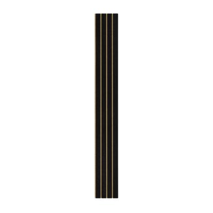 I-Wood Basic 4-lamel akustikpanel, sortmalet, brun filt og sort kerne, egefiner, 17 x 300 mm 