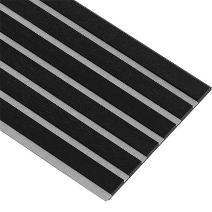 I-Wood Basic Original akustikpanel, sortmalet, grå filt og sort kerne, egefiner, 17 x 300 mm 