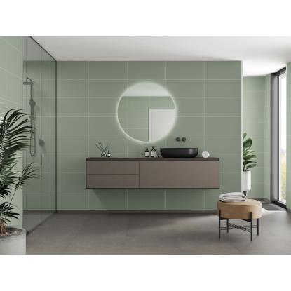 Fibo Colour vådrumspanel med 60 x 30 cm fliselook, 10 x 600 x 2400 mm, olivegreen extra matt