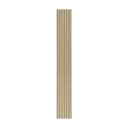 I-Wood Basic Original akustikpanel, ubehandlet natur, brun filt og sort kerne, egefiner, 17 x 300 mm 