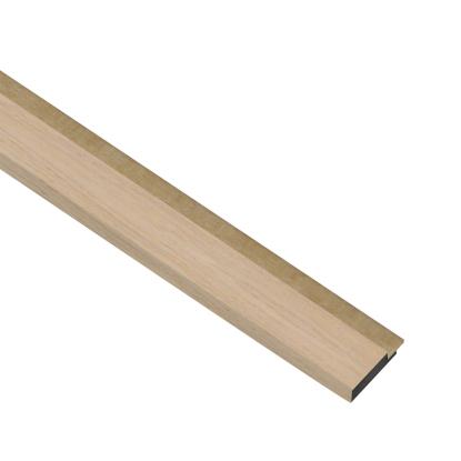 I-Wood afslutningsliste til akustikpanel, hvid olieret, brun filt og sort kerne, egefiner, 17 x 42 mm