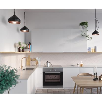 Fibo Kitchen Board vægplade med sildebensfliselook, 10 x 600 x 580 mm, terrasso light silk - 2 stk.