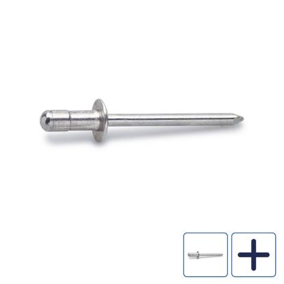FAST blindnitte/popnitte, elforzinket, 4,0 mm - 250 stk.