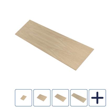 I-Wood UniPanel vægbeklædning, ubehandlet natur, lys kerne, egefiner, 16 x 580 mm