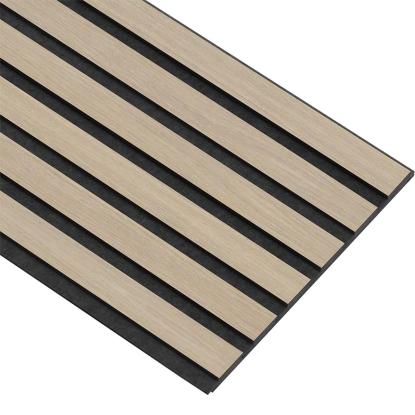 I-Wood Medio+ Original akustikpanel, hvid olieret, sort filt og sort kerne, egefiner, 17 x 300 mm