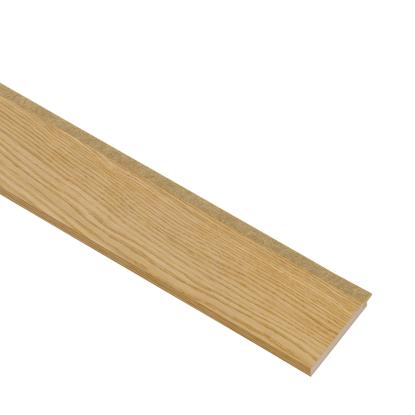 I-Wood afslutningsliste til 3-lamel akustikpanel, klar olieret, brun filt og lys kerne, egefiner, 16 x 92 mm