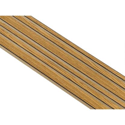 I-Wood Medio+ Mixed akustikpanel, brun olieret, brun filt og sort kerne, egefiner, 17 x 300 mm