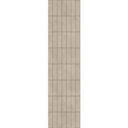 Fibo Cement vådrumspanel med 8 x 30 cm fliselook, 10 x 600 x 2400 mm, rough cement gem stone
