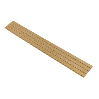 I-Wood Basic 4-lamel akustikpanel, klar olieret, brun filt og lys kerne, egefiner, 16 x 300 mm 