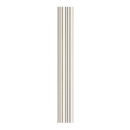 I-Wood Basic Mixed akustikpanel, hvidmalet, brun filt og lys kerne, folie, 16 x 300 mm 