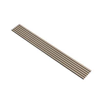 I-Wood Basic Original akustikpanel, hvid olieret, sort filt og lys kerne, egefiner, 16 x 300 mm 
