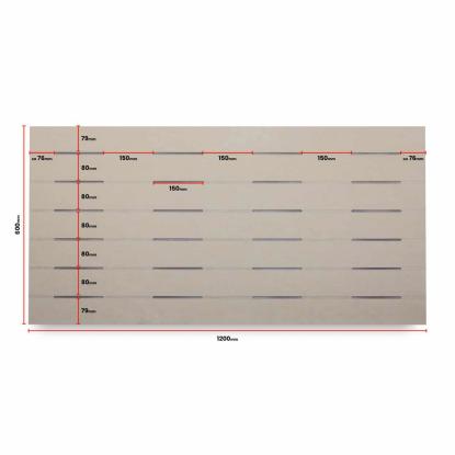 SCG udhængsplade lining med ventilation, 1200 x 600 x 4 mm, ubehandlet
