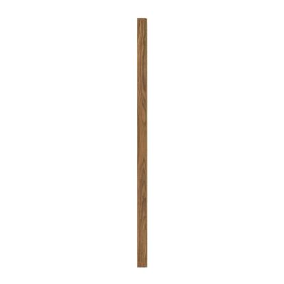 I-Wood afslutningsliste til 3-lamel akustikpanel, klar olieret, brun filt og sort kerne, valnøddefiner, 17 x 92 mm