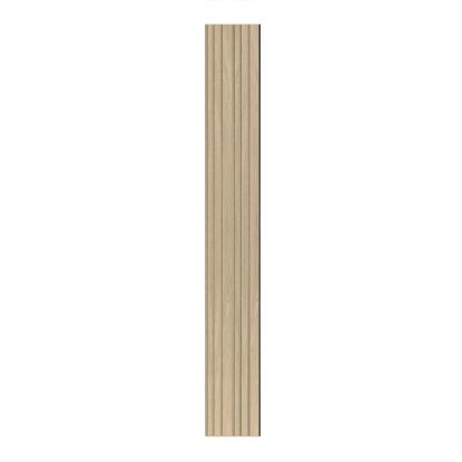 I-Wood Medio+ Mixed akustikpanel, hvid olieret, brun filt og sort kerne, egefiner, 17 x 300 mm