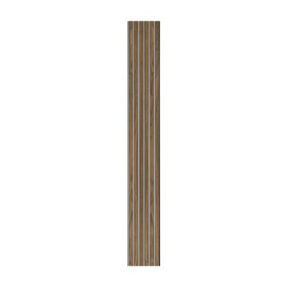 I-Wood Basic Original akustikpanel, klar olieret, grå filt og sort kerne, valnøddefiner, 17 x 300 mm 
