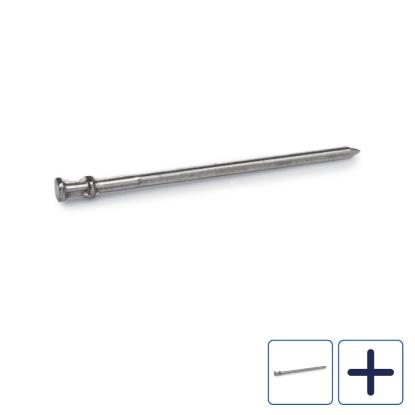 FAST entreprenørsøm med dobbelthoved, blank, 3,4 mm