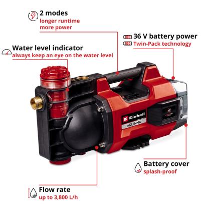 Einhell AQUINNA 36/38 F LED akku havepumpe, uden batteri og lader