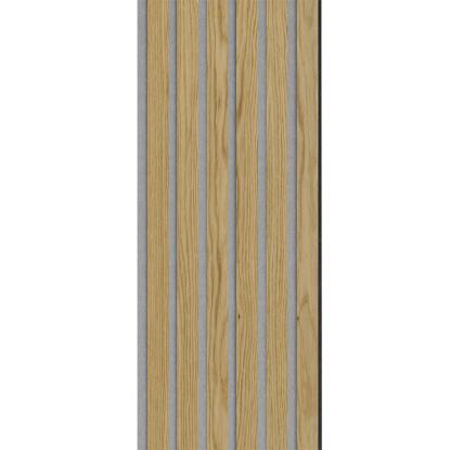 I-Wood Basic Original akustikpanel, klar olieret, grå filt og sort kerne, egefiner, 17 x 300 mm 