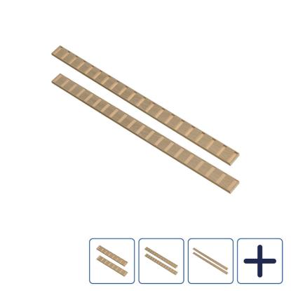 I-Wood top- & bundprofil til DivideWall rumdeler, ubehandlet natur, MDF med egefinér