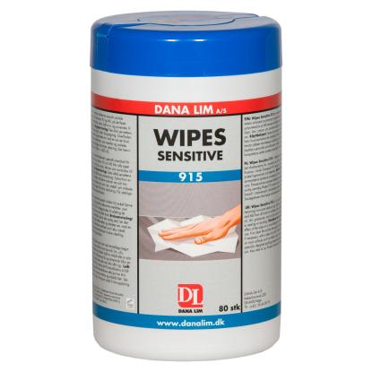 Dana Lim Wipes Sensitive 915 renseservietter i dispenserdåse - 80 stk.