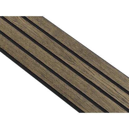 I-Wood Basic 4-lamel akustikpanel, sort olieret, sort filt og sort kerne, egefiner, 17 x 300 mm 