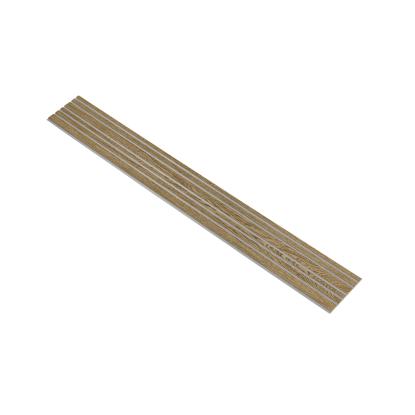 I-Wood Medio+ Mixed akustikpanel, mørkebrun olieret, grå filt og lys kerne, egefiner, 16 x 300 mm