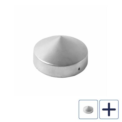 Stolpehat, rund, galvaniseret