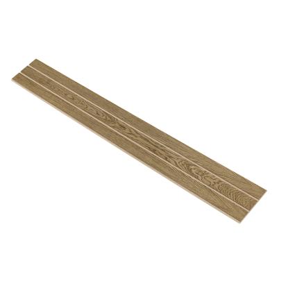 I-Wood Basic 3-lamel akustikpanel, mørkebrun olieret, beige filt og lys kerne, egefiner, 16 x 300 mm 