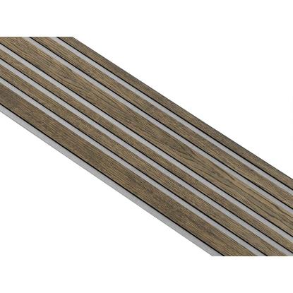 I-Wood Medio+ Mixed akustikpanel, sort olieret, grå filt og sort kerne, egefiner, 17 x 300 mm