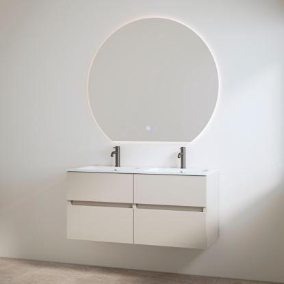 Best Design Bora One-Box møbelsæt med vask og hanehuller, mat taupe, 120 cm