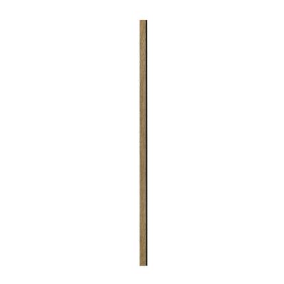 I-Wood afslutningsliste til 4-lamel akustikpanel, mørkebrun olieret, sort filt og sort kerne, egefiner, 17 x 67 mm