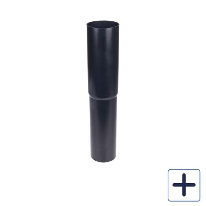 Plastmo lige nedførsel, PVC, sort