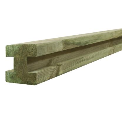 Frøslev FT systemhegn H-stolpe, 97 x 97 x 2700 mm, profil 2651, grøn trykimprægneret fyr - 1 stk.