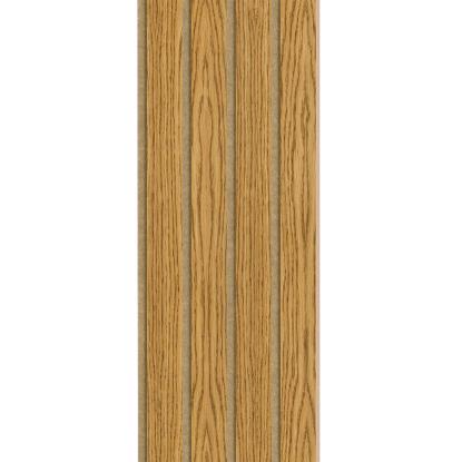 I-Wood Medio+ 4-lamel akustikpanel, brun olieret, brun filt og lys kerne, egefiner, 16 x 300 mm