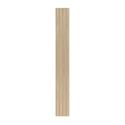 I-Wood Basic 4-lamel akustikpanel, hvid olieret, beige filt og lys kerne, egefiner, 16 x 300 mm 