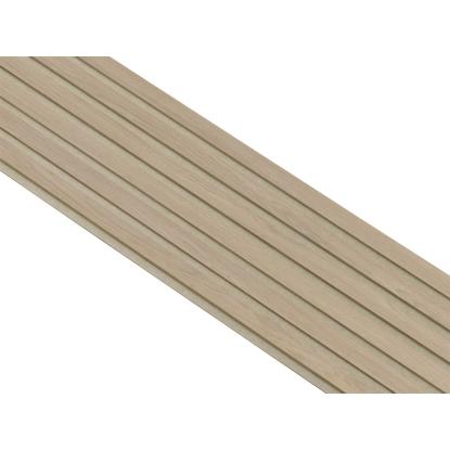 I-Wood Basic Original akustikpanel, hvid olieret, beige filt og lys kerne, egefiner, 16 x 300 mm 