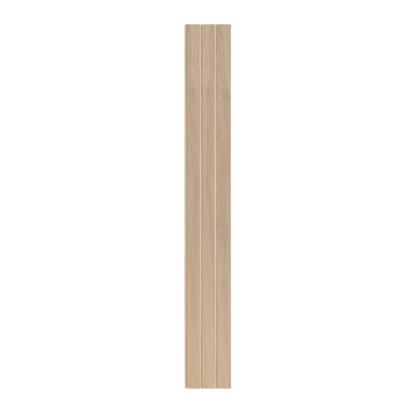 I-Wood Basic 3-lamel akustikpanel, ubehandlet natur, beige filt og lys kerne, egefiner, 16 x 300 mm 
