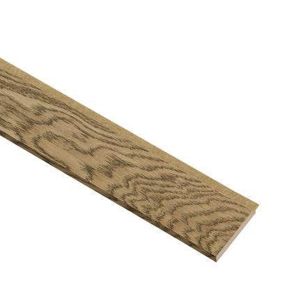 I-Wood afslutningsliste til 3-lamel akustikpanel, mørkebrun olieret, brun filt og lys kerne, egefiner, 16 x 92 mm