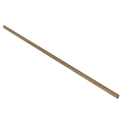I-Wood UniPanel afslutningsliste, mørkebrun olieret, sort kerne, egefiner, 17 x 55 x 2780 mm