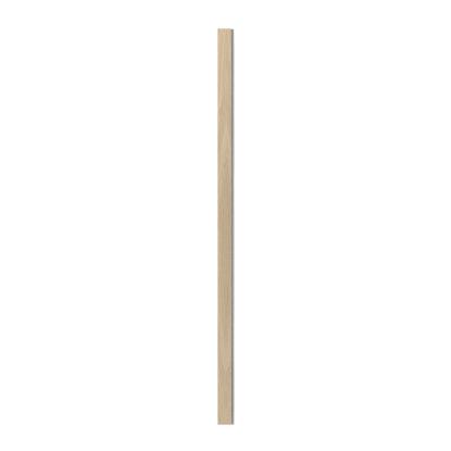 I-Wood afslutningsliste til 3-lamel akustikpanel, hvid olieret, grå filt og lys kerne, egefiner, 16 x 92 mm